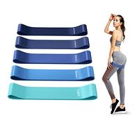 Bandas de Resistencia [Juego de 5 Unidades] con 5 Niveles de Resistencia, Resistentes a la Piel con Bolsa de Transporte, Bandas de Gimnasia para Yoga, Pilates, Sentadillas, estiramientos