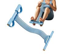 Bandas de Resistencia para Pie con Asas | Ejercitador Abdominal Ajustable Con 10 Tubos | Cuerda elástica de tracción abdominal y estiramiento yoga - para Mujeres Adultos Gimnasio en Casa Pilates Entre