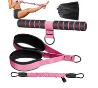 Bandas de Resistencia para pies con Asas: Tubo de Fuerza de Varios Niveles, Entrenador de Agarre con Mango, Equipo de Ejercicios portátil, Equipo de Ejercicio de Estiramiento Yoga en c