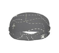 Bandas de sudor para mujeres y hombres, diademas deportivas que absorben la humedad para hombres, bandas elásticas de avión, rutas alrededor del mundo, diademas de entrenamiento para mujeres para