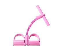 Bandas de tensión for Pedales, Resistencia for Gimnasio en casa, 4 Correas elásticas tracción, Cuerda for Entrenamientos Cuerpo Completo y Abdominales para Piernas,Glúteos(Pink)