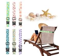 Bandas de toalla para sillas de playa, 6 clips de toalla de crucero, banda fija ajustable para silla de playa, clips de toalla para sillas de piscina, sillas de piscina, soporte elástico resistente al