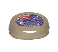 Bandas Deportivas con la Bandera de Australia para Hombre y Mujer, Banda Absorbente de algodón Absorbente, Ideal para Yoga y Ciclismo.