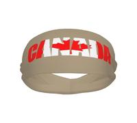 Bandas Deportivas con la Bandera de Canadá, Texto Canadiense, Arte de Palabras para Hombres y Mujeres, Banda para el Sudor de algodón Absorbente, Ideal para Yoga y Ciclismo.
