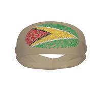 Bandas Deportivas con la Bandera de Guyana para Hombre y Mujer, Banda Absorbente de algodón Absorbente, Ideal para Yoga y Ciclismo.
