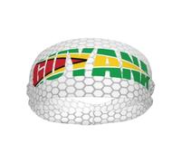 Bandas Deportivas con la Bandera de Guyana, Texto guyanés, Arte de Palabras, para Hombre y Mujer, Banda para el Sudor de algodón Absorbente, Ideal para Yoga y Ciclismo.
