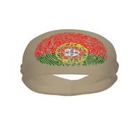 Bandas Deportivas con la Bandera de Portugal para Hombre y Mujer, Banda Absorbente de algodón Absorbente, Ideal para Yoga y Ciclismo.