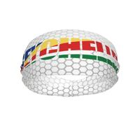 Bandas Deportivas con la Bandera de Seychelles, Texto en inglés Seychelles Word Art, para Hombre y Mujer, absorbentes de Humedad, de algodón, Ideales para Yoga y Ciclismo.