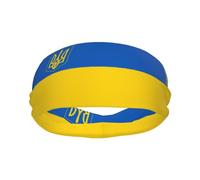Bandas Deportivas con la Bandera de Ucrania para Hombre y Mujer, Banda Absorbente de algodón Absorbente, Ideal para Yoga y Ciclismo.