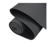 Bandas elásticas de 1 metro (10-50 cm) para coser, cintas de goma ajustables para ropa interior, pantalones y reparaciones de prendas.,Negro,35cm