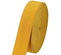 Bandas elásticas de colores trenzados, 4 Uds./10 metros, correa elástica pesada, cordón elástico, banda plana punto for costura DIY, pretina, colcha Para Ropa Manualidades(Yellow)
