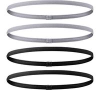 Bandas elásticas de deporte gruesas antideslizantes para mujeres y hombres (gris, negro)