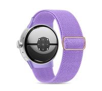 Bandas elásticas de nailon compatibles con Google Pixel Watch 2 Band/Pixel Watch Band - lengüetas de acero inoxidable mejoradas - Correas elásticas trenzadas ajustables de repuesto para mujeres y
