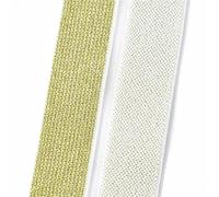 Bandas elásticas de nailon de 2/5/10M, bandas de goma for cinturón de costura, eslinga, ropa, pantalones, decoración de cintura, cinta elástica, accesorios DIY(WhiteGold,2Meters,25mm)