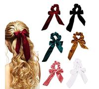 Bandas Elasticas De Pelo De Terciopelo Diademas Scrunchies Arco de Lindo Elásticas Gomas Pelo para Niñas Mujer 6 Colores