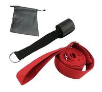 Bandas Elasticas Fitness Correa de yoga 300 cm Cinturón con anillo en D Estiramiento elástica(Red)