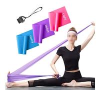 Bandas Elasticas Fitness Set de 3 Resistencias Látex Banda de Ejercicios Yoga Pilates Bands para Fisioterapia Rehabilitación, Crossfit, Mujer y Hombre en el Hogar Entrenamiento de Fuerza