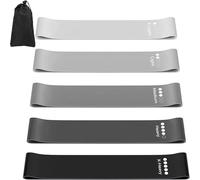 Bandas elasticas musculacion, Set de 5 Banda Elastica Fitness, Bandas elasticas Fitness con Guía Entrenamiento y Bolsa Almacenamiento, Bandas de Resistencia para Yoga, Pilates, Fitness, estiramientos