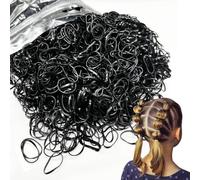 Bandas elásticas negras para el pelo, lazos elásticos para el pelo, bandas de goma para el pelo de bebé, 2000 unidades, bandas elásticas suaves multicolor, sin daños, para bebés, niñas, niños y