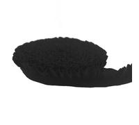Bandas elásticas para coser, Cinta de encaje elástico de spandex for diadema, multicolor, tallas 2-10 años, 1,6 cm de ancho(Black,2 Yards)