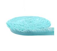 Bandas elásticas para coser, Cinta de encaje elástico de spandex for diadema, multicolor, tallas 2-10 años, 1,6 cm de ancho(Blue Topaz,10 Yards)