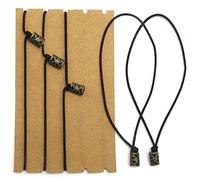 Bandas elásticas para cuaderno de viaje estándar - Reemplazo de correas de conexión de diario de cuero de repuesto (21 x 11cm) - Paquete de 4 bandas con broches para portátiles de cuero de bolsillo