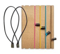 Bandas elásticas para diario de viaje - 6 bandas de salto para diario de viaje recargables multicolores - Reemplazos para diarios de cuero 21 x 11 cm