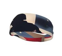 Bandas elásticas para el sudor de los soldados militares estadounidenses patrióticos con estampado del Día de los Caídos para hombres y mujeres