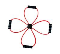 Bandas elásticas resistentes con agarre cómodo, banda de resistencia figura 8 para entrenamiento de fuerza, expansión del pecho, moldear glúteos, equipo de gimnasio en casa, 23.6 pulgadas, color rojo