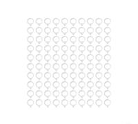 Bandas elásticas transparentes de cebo de pellets 100 piezas soportes de plástico para carpa y aparejos de pesca gruesos, tamaños S, M, L, se adapta a cebos de 2 a 12 mm, agarre seguro (L)