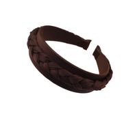 Bandas for el cabello, diadema trenzada, elegante, banda ancha bohemia, diademas elásticas, antideslizante, accesorios for(Brown)