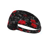 Bandas ligeras para el sudor, diadema Dark Night Bright Rose para hombres y mujeres
