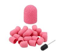 Bandas lijadoras para nail art, Bandas de lijado uñas con tapas y broca mandril, paquete 50, color rosa(13 * 19pink120)