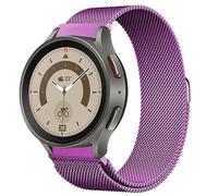 Bandas milanesas para Samsung Galaxy Watch 4/5 Band 40mm 44mm/Classic 46mm 42mm Mujer/Hombres, correa de lazo magnético para Samsung Galaxy Watch 5 Pro Band 45mm, 20mm No Gap Correa de malla metálica