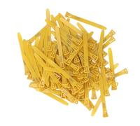Bandas Numeradas para Patas de Pollo para Fácil Identificación y Manejo Paquete de 100 Etiquetas Reutilizables para Aves de Corral Hechas de Material PP Duradero (Yellow)