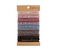 Bandas Para El Cabello - Cintas Elásticas Boho Sin Causar Daño | 20 Piezas Lazos Vintage Para Colas De Caballo - para Niñas Correr Trabajo Hacer Tareas Viajar Bicicleta Senderismo Cocina Diaria Citas