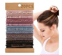 Bandas Para El Cabello - Cintas Elásticas Boho Sin Causar Daño,20 Piezas Sujetadores Para Cola De Caballo,Para Mujeres Y Niñas Yoga Trabajo Correr Viajar Cocinar Ciclismo Senderismo Citas