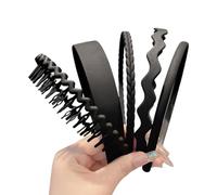 Bandas Para El Cabello Con Dientes - Accesorio para el Cabello con Patrón Serrado | 5 Piezas Diadema Flexible Con Dientes,para Chicas Adolescentes Ejercicio Yoga Uso