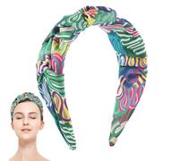 Bandas para el pelo bohemias con estampado floral, diademas de tela satinada, accesorios de peinado para bailes, conciertos, bodas