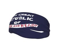 Bandas para el pelo con la bandera de la Gran República de Rough and Ready para hombre y mujer, antideslizantes y absorbentes, para gimnasio, baloncesto, yoga