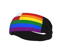 Bandas para el pelo con la bandera LGBT de la Isla Wake, para hombre y mujer, antideslizantes, absorbentes, para gimnasio, baloncesto, yoga