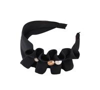 Bandas para el pelo vintage con diamantes de imitación de perlas y diamantes de imitación, horquilla de lujo de lujo con volantes, sensación premium de madera para el cabello, accesorios para el