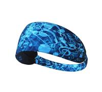 Bandas para el sudor con notas musicales, diademas antideslizantes para deportes al aire libre, entrenamiento, correr, para hombres y mujeres