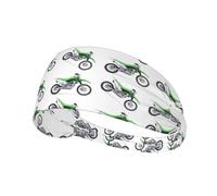 Bandas para el sudor para entrenamiento en bicicleta de tierra, color verde, para hombres y mujeres, para correr, yoga, golf, gimnasio, acampada y tenis