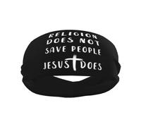 Bandas para el sudor para hombres Jesucristo salvó mi vida 1 Diademas deportivas de entrenamiento para hombres Diadema absorbida Diadema ancha de moda para correr Baloncesto Fútbol Ciclismo Tenis