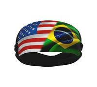 Bandas para el sudor para hombres Vintage Brasil Bandera brasileña Entrenamiento Diademas deportivas para hombres Diadema absorbida Moda Diadema ancha para correr Baloncesto Fútbol Ciclismo Tenis