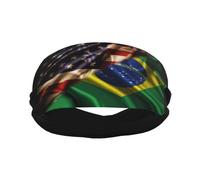 Bandas para el sudor para hombres Vintage Brasil Bandera brasileña Entrenamiento Diademas deportivas para hombres Diadema absorbida Moda Diadema ancha para correr Baloncesto Fútbol Ciclismo Tenis