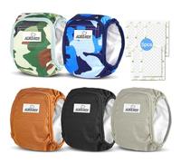 Bandas para el vientre para perros machos, paquete de 5 pañales lavables reutilizables para orina para perros machos con 5 forros de pañales para perros en incontinencia o micción y entrenamiento