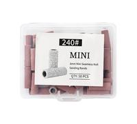 Bandas para taladro de uñas, 50 piezas, suministros de manicura con estuche de almacenamiento, bandas de archivo de uñas estilo portátil, para viajes, viajes de negocios, , interiores, escuelas