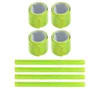 Bandas Reflectoras, Bandas Reflectantes, Brazalete Reflectante Altamente Reflexivo, BandasReflectantes a Presión, 8 Piezas Bandas de Neón para Ciclismo Pulseras de Seguridad a Presión
